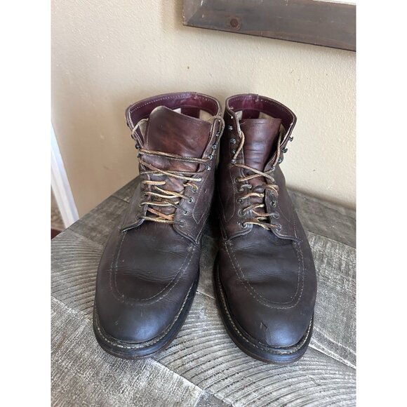 VTG Alden 405 Indy Boots Brown Leather Men's 11.5 AA/B Canvas Lined Made in USA - Picture 2 of 11
